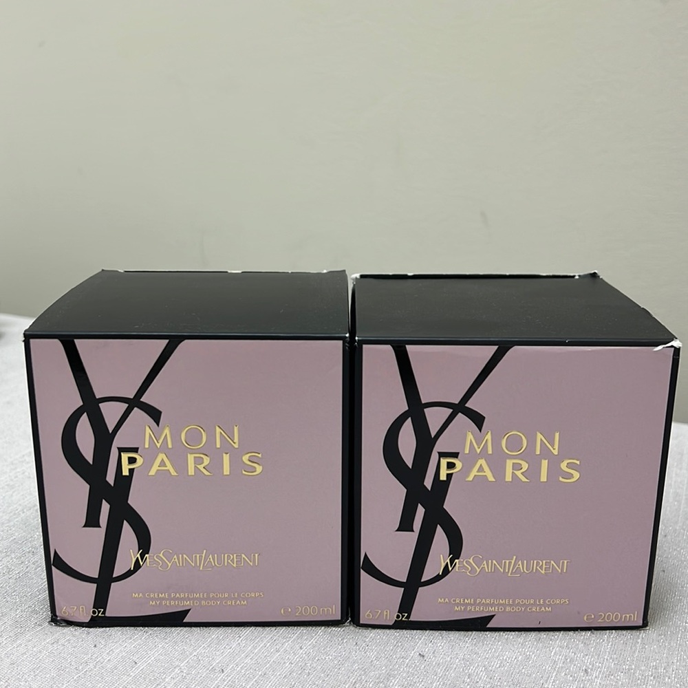 Yve Saint Laurent Mon Paris Perfumed BODY Cream 6.7fl.oz. Lot